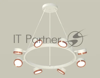 Светильник Ambrella light XB9195153/8 SWH/PPG белый песок/золото розовое полированное GX53 (C9195, N8126)