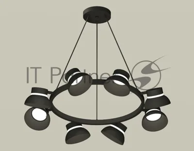 Светильник Ambrella light XB9198100/8 SBK/FR черный песок/белый матовый GX53 (C9198, N8141)
