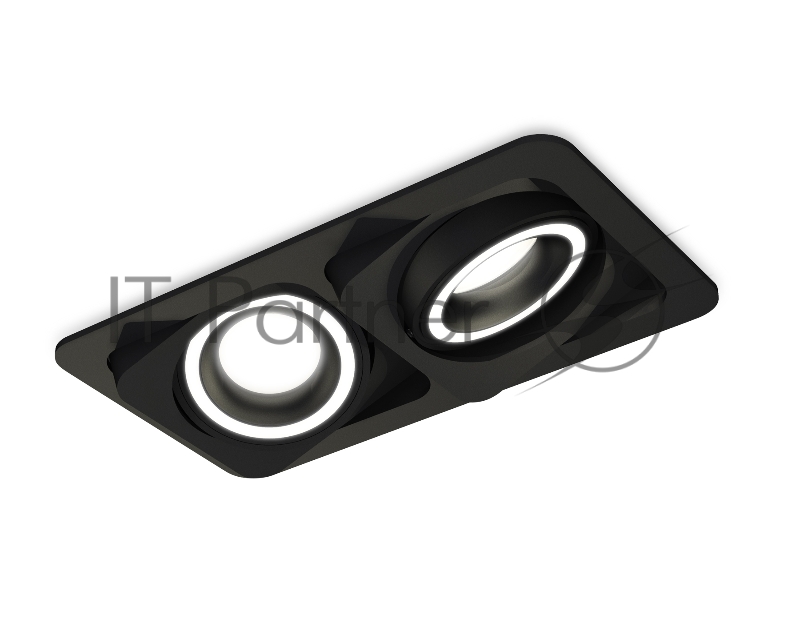 Комплект встраиваемого светильника Ambrella light XC7664080 SBK/FR черный песок/белый матовый MR16 GU5.3 (C7664, N7111)
