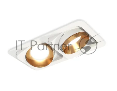 Комплект встраиваемого поворотного светильника Ambrella light XC7663024 SWH/PYG белый песок/золото желтое полированное MR16 GU5.3 (C7663, N7034)