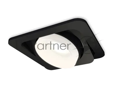 Комплект встраиваемого поворотного светильника Ambrella light XC7659084 SBK/FR черный песок/белый матовый MR16 GU5.3 (C7659, N7165)