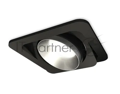 Комплект встраиваемого поворотного светильника Ambrella light XC7659023 SBK/MCH черный песок/хром матовый MR16 GU5.3 (C7659, N7033)