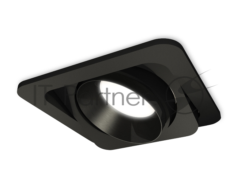 Комплект встраиваемого поворотного светильника Ambrella light XC7659021 SBK/PBK черный песок/черный полированный MR16 GU5.3 (C7659, N7031)