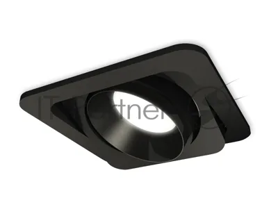 Комплект встраиваемого поворотного светильника Ambrella light XC7659021 SBK/PBK черный песок/черный полированный MR16 GU5.3 (C7659, N7031)