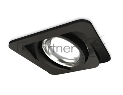 Комплект встраиваемого поворотного светильника Ambrella light XC7659002 SBK/PSL черный песок/серебро полированное MR16 GU5.3 (C7659, N7023)