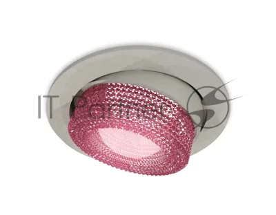 Комплект встраиваемого поворотного светильника Ambrella light XC7653062 SGR/PI серый песок/розовый MR16 GU5.3 (C7653, N7193)