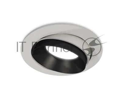 Комплект встраиваемого поворотного светильника Ambrella light XC7653021 SGR/PBK серый песок/черный полированный MR16 GU5.3 (C7653, N7031)