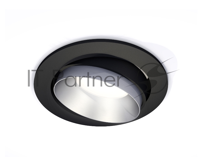 Комплект встраиваемого поворотного светильника Ambrella light XC7652023 SBK/MCH черный песок/хром матовый MR16 GU5.3 (C7652, N7033)