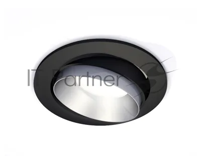 Комплект встраиваемого поворотного светильника Ambrella light XC7652023 SBK/MCH черный песок/хром матовый MR16 GU5.3 (C7652, N7033)