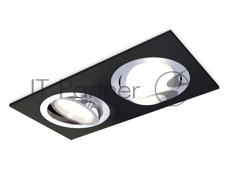 Комплект встраиваемого поворотного светильника Ambrella light XC7636082 SBK/PSL черный песок/серебро полированное MR16 GU5.3 (C7636, N7003)