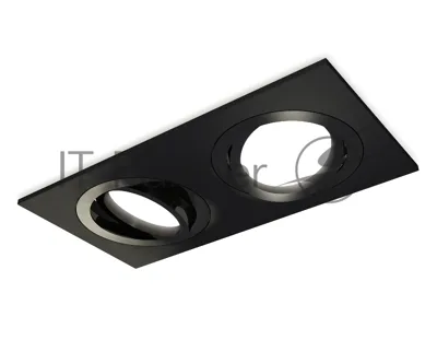 Комплект встраиваемого поворотного светильника Ambrella light XC7636081 SBK/PBK черный песок/черный полированный MR16 GU5.3 (C7636, N7002)