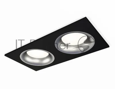 Комплект встраиваемого светильника Ambrella light XC7636004 SBK/MCH черный песок/хром матовый MR16 GU5.3 (C7636, N7013)