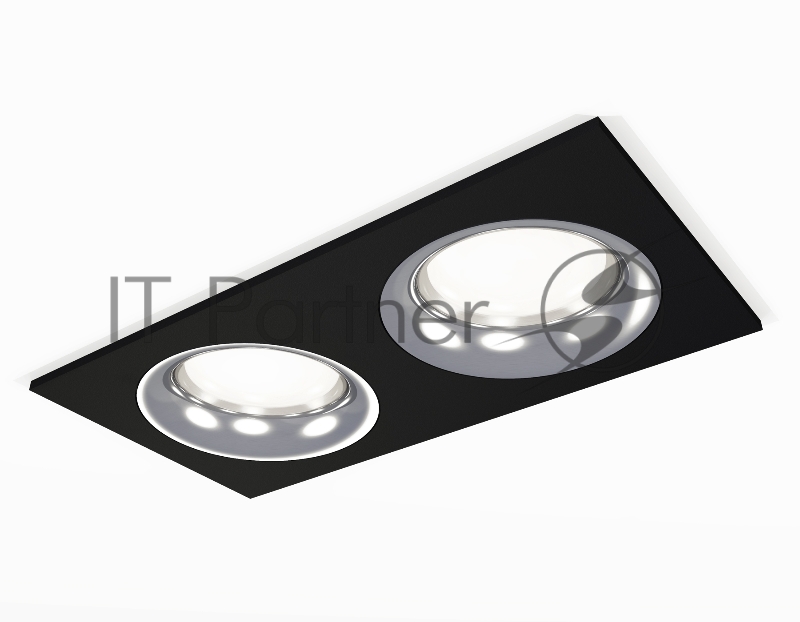 Комплект встраиваемого светильника Ambrella light XC7636003 SBK/PCL черный песок/серебро полированное MR16 GU5.3 (C7636, N7012)