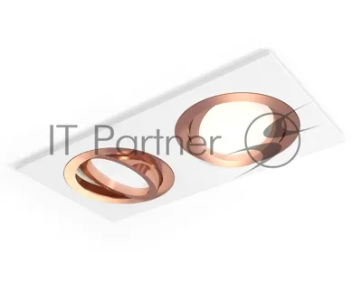 Комплект встраиваемого поворотного светильника Ambrella light XC7635084 SWH/PPG белый песок/золото розовое полированное MR16 GU5.3 (C7635, N7005)