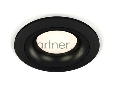 Комплект встраиваемого светильника Ambrella light XC7622002 SBK/PBK черный песок/черный полированный MR16 GU5.3 (C7622, N7011)