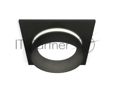 Комплект встраиваемого светильника Ambrella light XC6521061 SBK/FR черный песок/белый матовый MR16 GU5.3 (C6521, N6229)