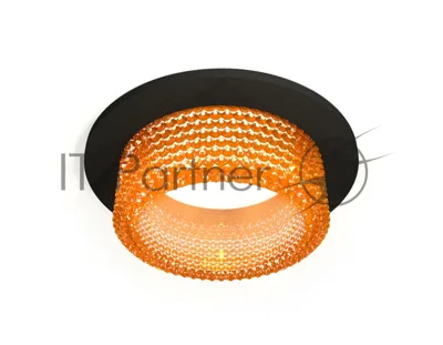 Комплект встраиваемого светильника Ambrella light XC6513044 SBK/CF черный песок/голубой MR16 GU5.3 (C6513, N6154)