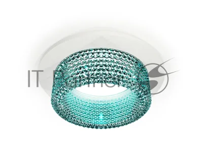 Комплект встраиваемого светильника Ambrella light XC6512043 SWH/BL белый песок/голубой MR16 GU5.3 (C6512, N6153)