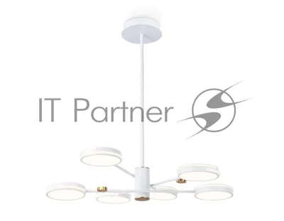 Подвесной светодиодный светильник Ambrella light FL51635/6 WH/GD белый/золото 3000K/4200K/6400K 50W D800*780 (Без ПДУ)