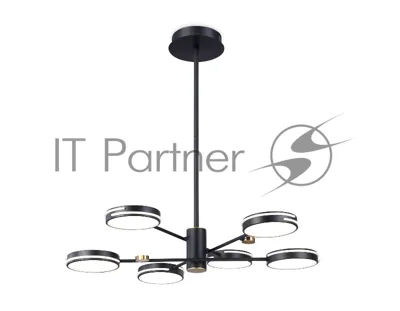 Подвесной светодиодный светильник Ambrella light FL51639/6 BK/GD черный/золото 3000K/4200K/6400K 50W D800*780 (Без ПДУ)