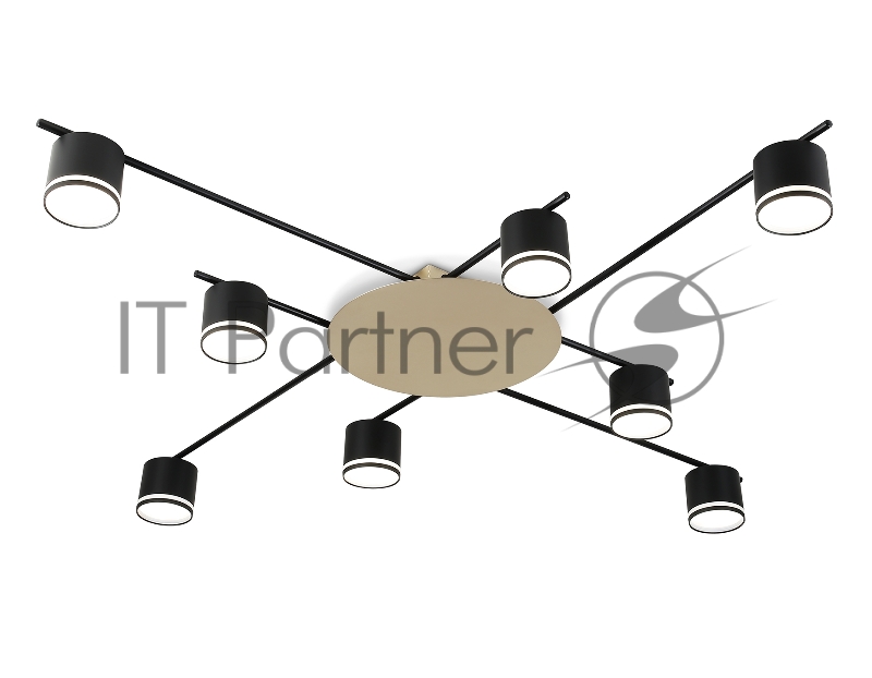 Потолочный светильник Ambrella light FL51760/8 BK/GD черный/золото GX53/8 max 12W 870*870*95