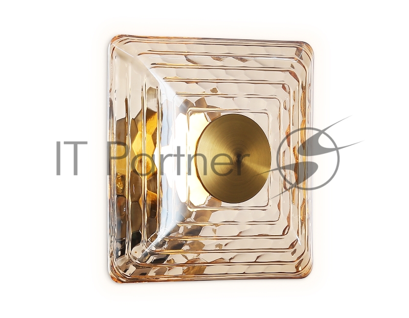 Светильник Ambrella light LH31035 BS/TI латунь/янтарь 6W 3000K 150*150*85