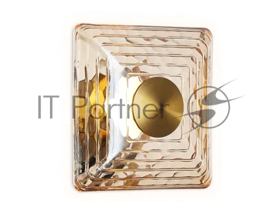 Светильник Ambrella light LH31035 BS/TI латунь/янтарь 6W 3000K 150*150*85