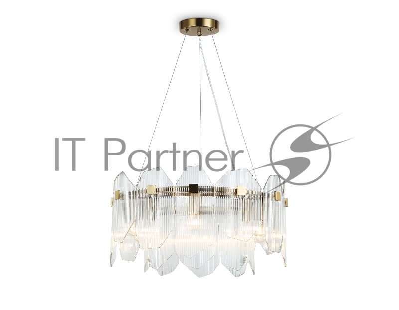 Светильник Ambrella light LH31251/6 BS/CL латунь/прозрачный E14*6 max 40W D510*270