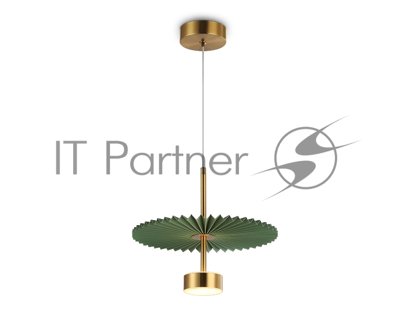 Светильник Ambrella light LH72609 BK/GR латунь/зеленый 6W 3000K D300*260-1770