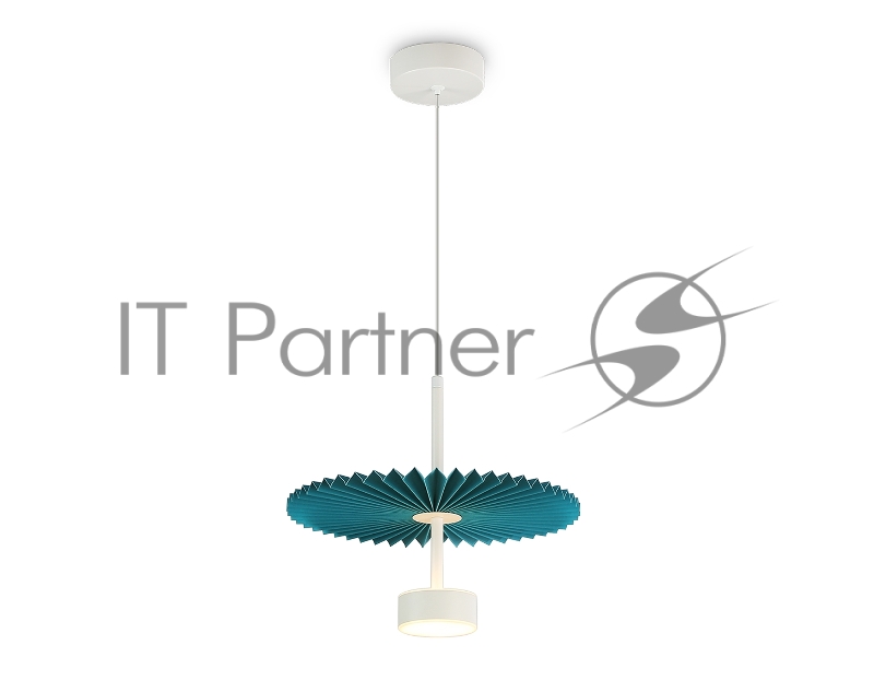 Светильник Ambrella light LH72611 WH/GR белый/бирюзовый 6W 3000K D300*260-1770