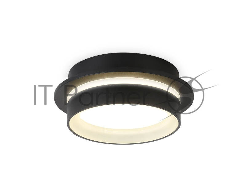 Светильник Ambrella light TN5385 SBK/FR черный песок/белый матовый GX53 IP44 D105*40