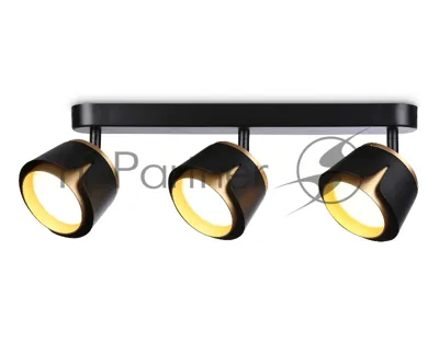 Светильник Ambrella light TN71237/3 BK/GD черный/золото GX53/3 380*100*147