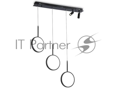 Светильник Ambrella light FL5278/3+2 BK черный 59W 3000K/4200K/6400K+4200K 800*20*1200 (ПДУ ИК)