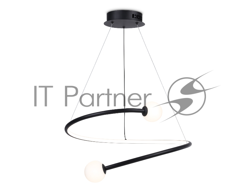 Светильник Ambrella light FL66293 BK черный 39W 3000K-6400K D500*1000 (ПДУ ИК)