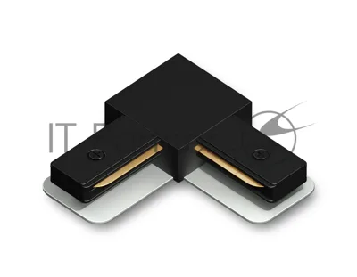 GL7164 BK черный матовый коннектор угловой для однофазного шинопровода Standard 220V NEW 70*70*20