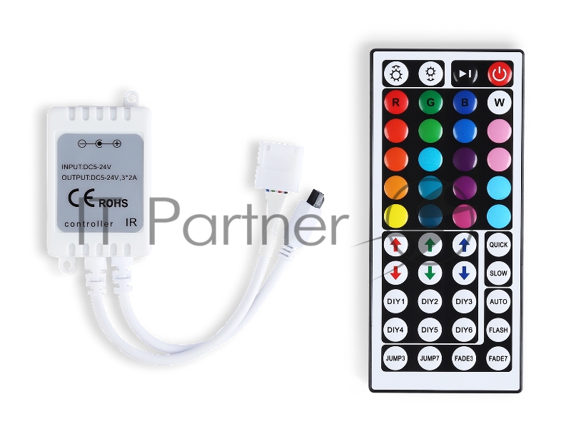 Контроллер GS11251 RGB 6A 12V 72W/ 24V 144W (ПДУ ИК CR2025)