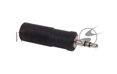 Переходник стерео JACK 1/4"(F)- стерео JACK 1/8"(M) FORCE CFA-051 пластик черного цвета