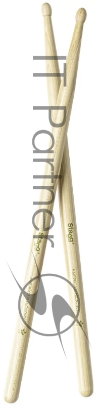 Барабанные палочки STAGG SHV2B деревянные, American Hickory 2B, материал орех, 2 шт., подобранная пара по весу, цвету и звучанию, размеры (в упаковке) 400х20х20 мм, вес (в упаковке) 0,1 кг
