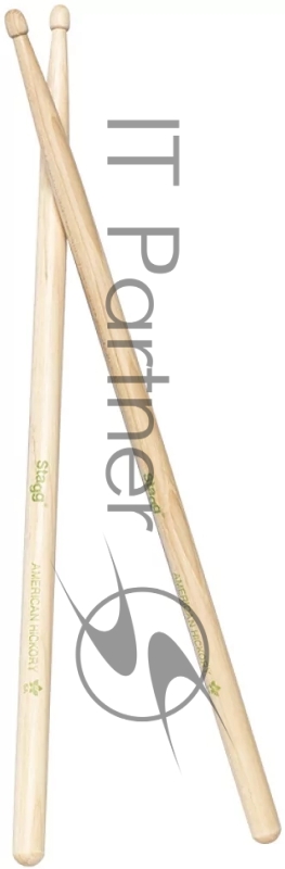 Барабанные палочки STAGG SHV5A деревянные, American Hickory 5A, материал орех, 2 шт., подобранная пара по весу, цвету и звучанию, размеры (в упаковке) 410х20х20 мм, вес (в упаковке) 0,1 кг