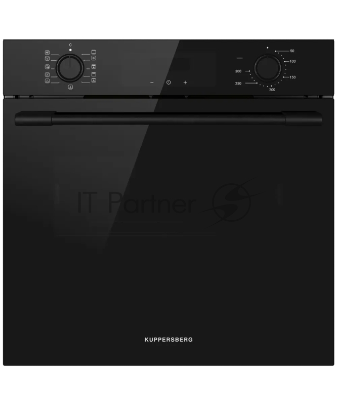 Духовой шкаф Kuppersberg HO 622 BB, High-Tech, 78 л, комбинированное управление, дисплей, таймер, 11 режимов, макс. температура 300 градусов, гриль, телескопические направляющие (на 1 уровень), энергоэффективность А, цвет черный, цвет фурнитуры черный