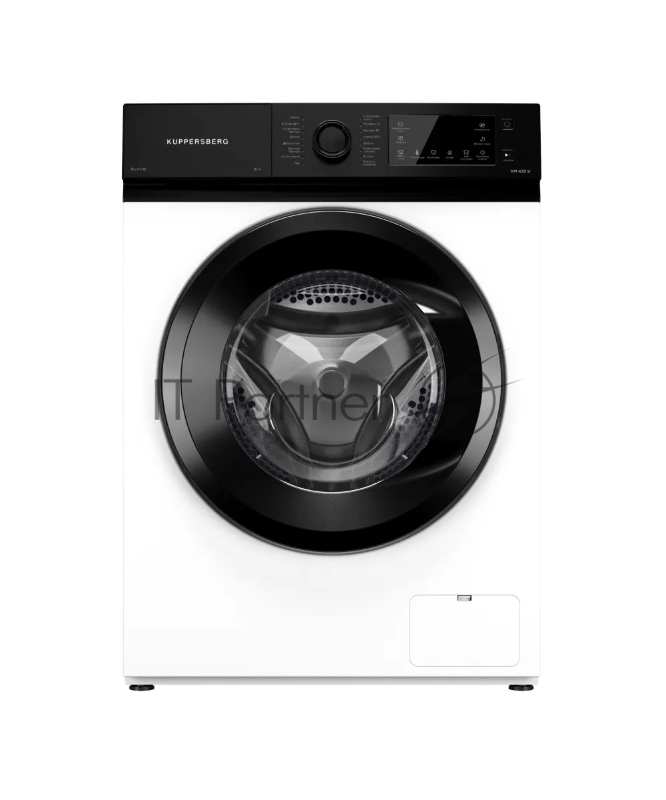 Стиральная машина Kuppersberg WM 420 WW, High-Tech, ВхШхГ 85х59.5х41 см, загрузка 6 кг, 1000 об/мин, 16 программ, инверторный двигатель, пар, отложенный старт, комбинированное управление, цифровой дисплей, энергоэффективность А+++, цвет белый