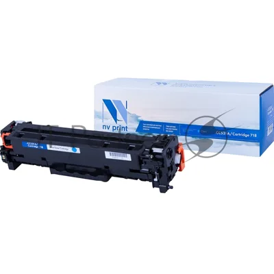 Картридж лазерный NVPrint совместимый HP CC531A/Canon718 Cyan для LJ Color CP2025/Canon i-SENSYSLBP-7200C(2800k)