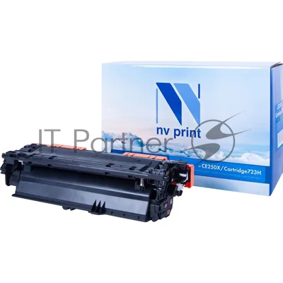 Картридж лазерный NVPrint совместимый HP CE250X черный для LJ Color CM3530/CP3525 (10500k)