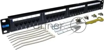 Патч-панель Lanmaster TWT-PP24UTP 19" 1U 24xRJ45 кат.5e UTP