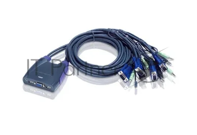 Переключатель электронный ATEN PETITE 4 PORT USB KVM SWITCH W/2.5M W/1.