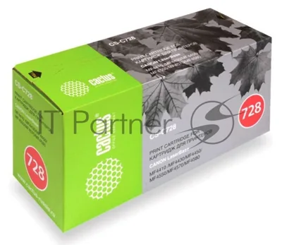 Картридж лазерный Cactus CS-C728S черный (2100 стр.) для Canon i-Sensys MF4410/4430/4450/4550D