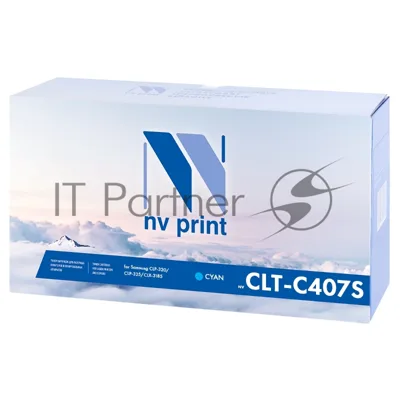 Картридж лазерный NVPrint совместимый Samsung CLT-C407S Cyan для CLP-325/CLX-3185 (1000k)