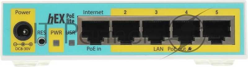 Маршрутизатор MikroTik RB750UPr2 hEX PoE lite, 5×100 Мбит/с (4×PoE), управляемый