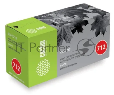Картридж лазерный Cactus CS-C712S черный (1500 стр.) для Canon LBP-3010/LBP-3100