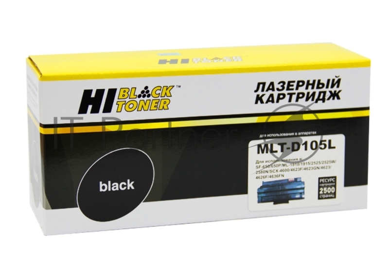 Расходные материалы Hi-Black MLT-D105L Картридж для Samsung ML1910/1915/2525/2525W/2580N/SCX4600, с чипом, 2500 стр.